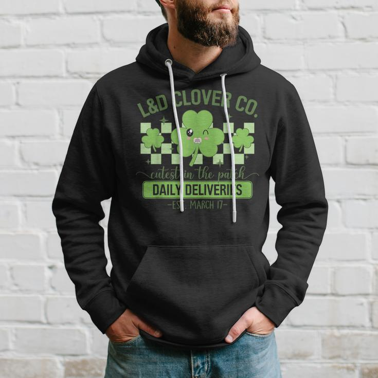 L&D Clover Co Funny St Patricks Day Labor And Delivery Hoodie Gifts for Him