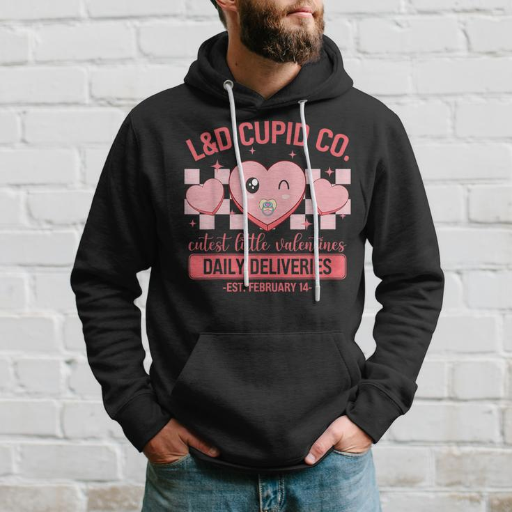 L&D Cupid Co Funny Labor And Delivery Valentines Day Hoodie Gifts for Him