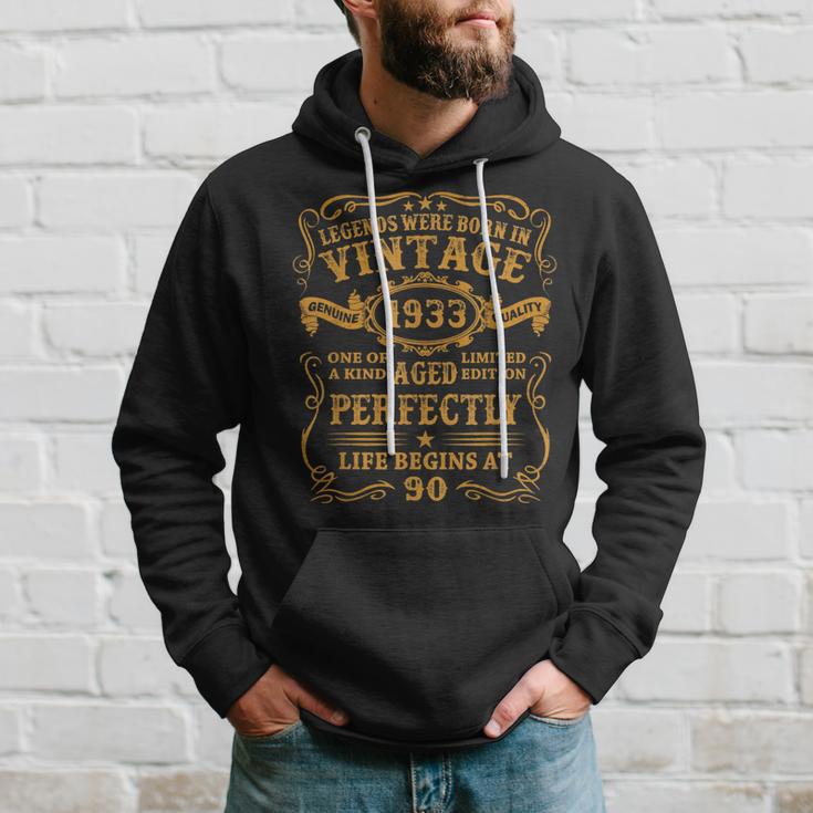 Legenden 1933 Geburtstag Hoodie, 90 Jahre Mann Jubiläum Geschenke für Ihn