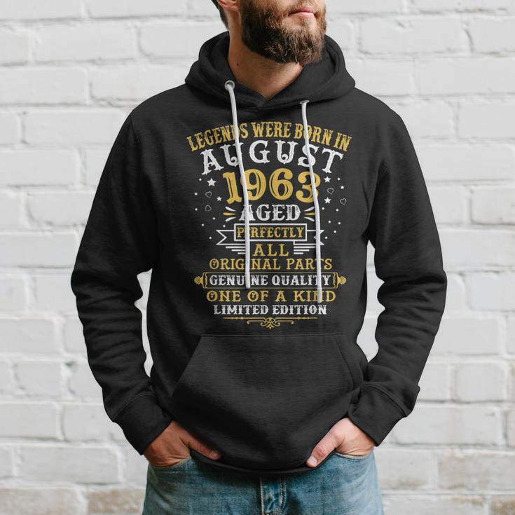 Legenden August 1963 Geboren - 59. Geburtstag Hoodie für Jubilare Geschenke für Ihn