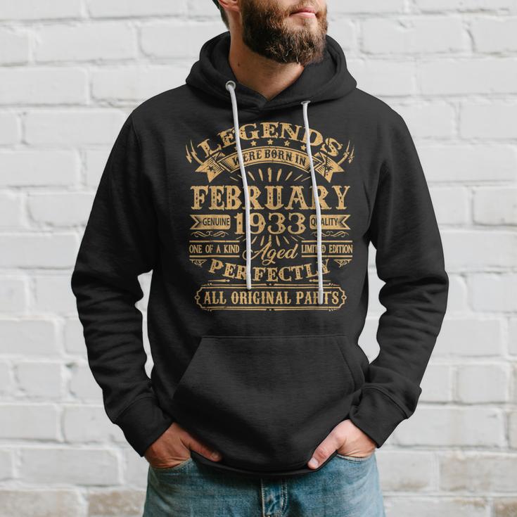 Legenden Februar 1933 - 90. Geburtstag Mann Hoodie, Retro Design Geschenke für Ihn