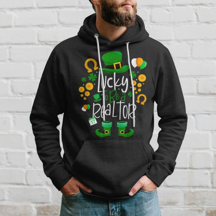Leprechaun Realtor Lucky To Be A Realtor St Patricks Day Hoodie Gifts for Him