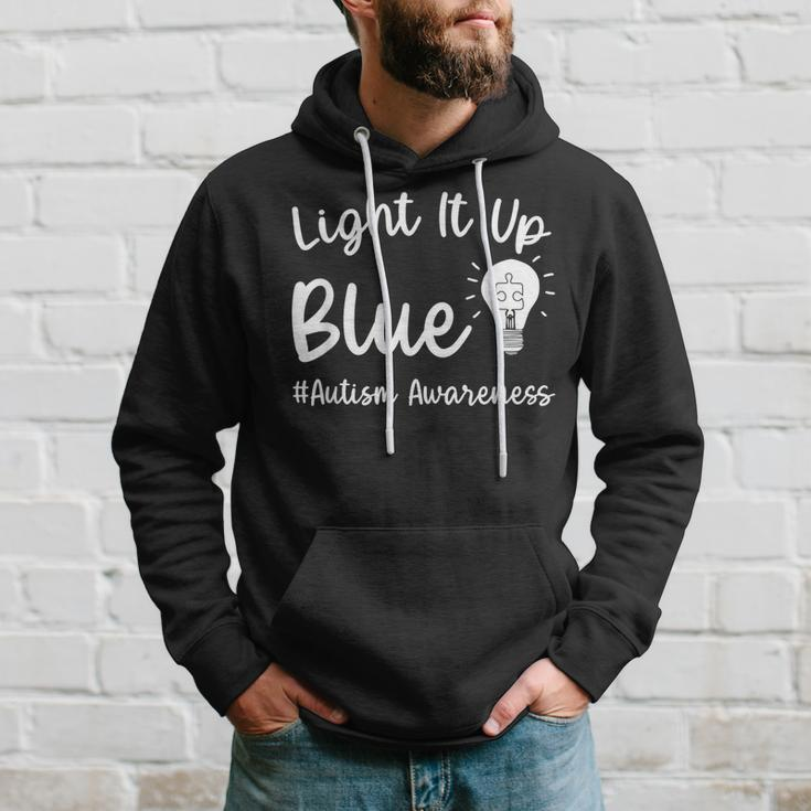 Light It Up Blue Autism I Wear Blue For Autism Awareness Hoodie Gifts for Him