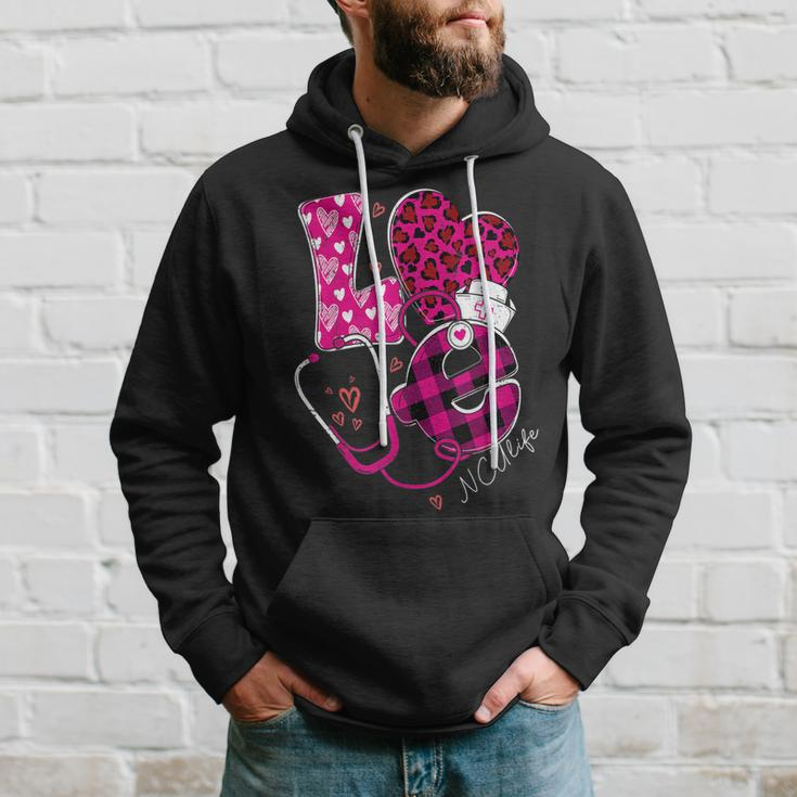 Love Ncu Life Happy Valentines Day Outfit For Nurses Hoodie Gifts for Him