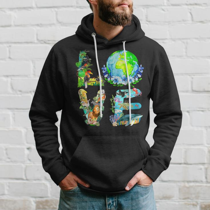 Love World Earth Day 2023 Planet Environmental Animal Hoodie Gifts for Him