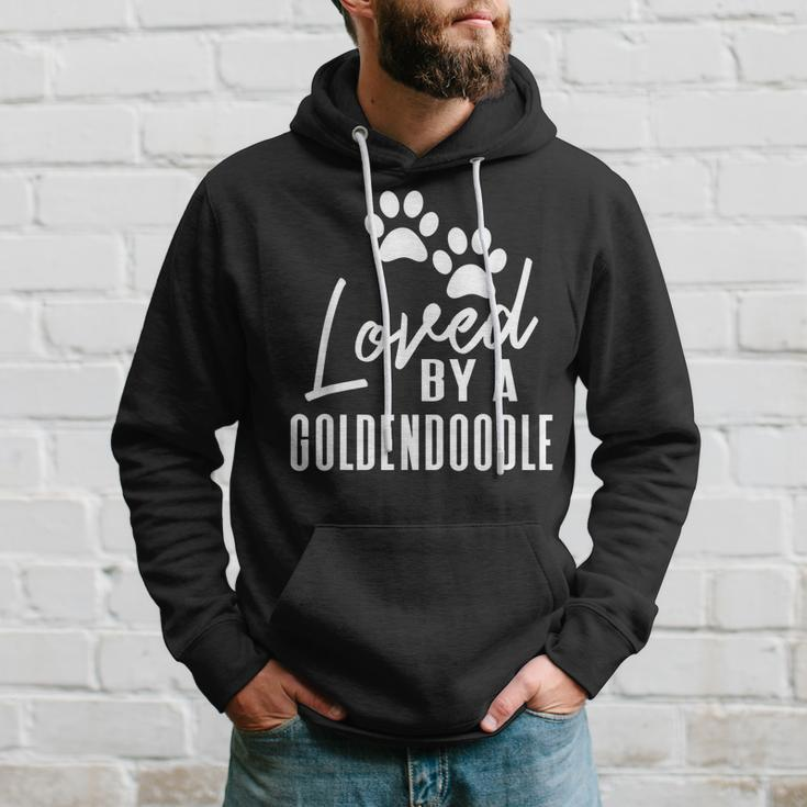 Loved By A Goldendoodle Gift For Dog Mom Or Dad Hoodie Gifts for Him