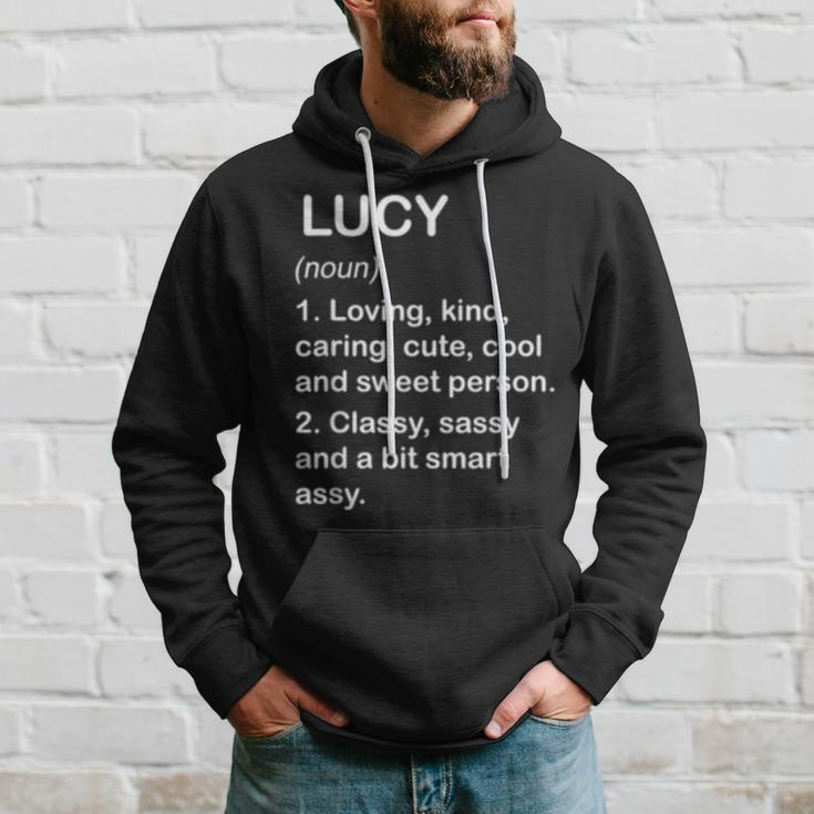 Lucy Definition Personalized Custom Name Loving Kind Hoodie Gifts for Him