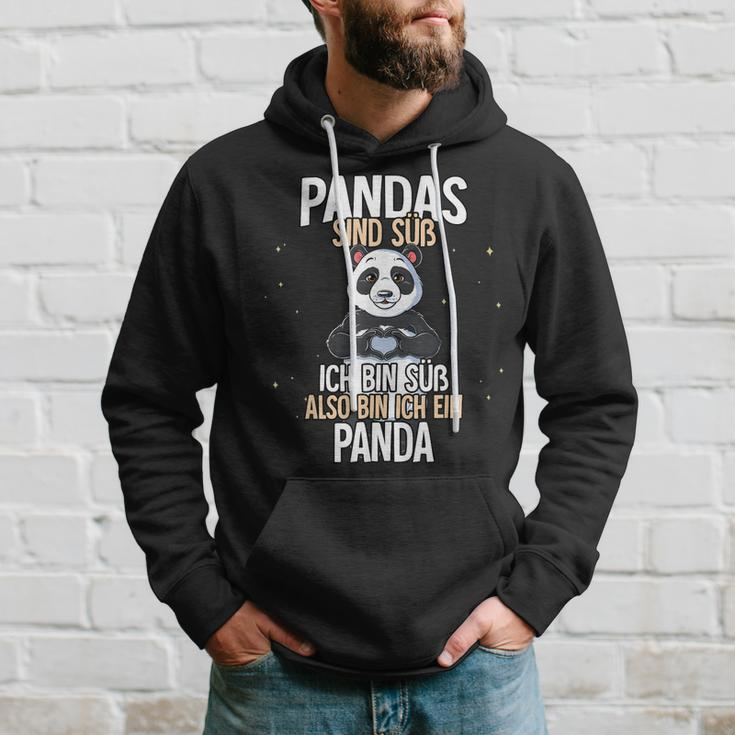 Lustiges Panda Hoodie: Pandas sind süß - Ich bin ein Panda - Schwarz Geschenke für Ihn