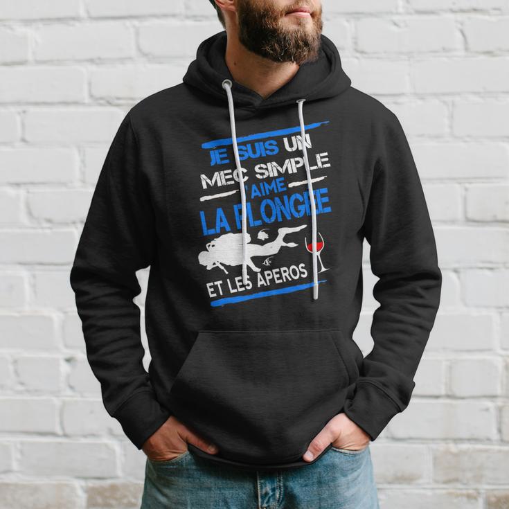 Lustiges Taucher Hoodie Je suis un mec simple für Herren Geschenke für Ihn