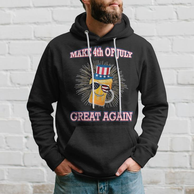 Make 4Th Of July Great Again Trump Uncle Sam Us Flag Beer Hoodie Gifts for Him