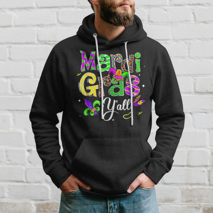 Mardi Gras Yall Funny Vinatage New Orleans Party Carnival Hoodie Gifts for Him