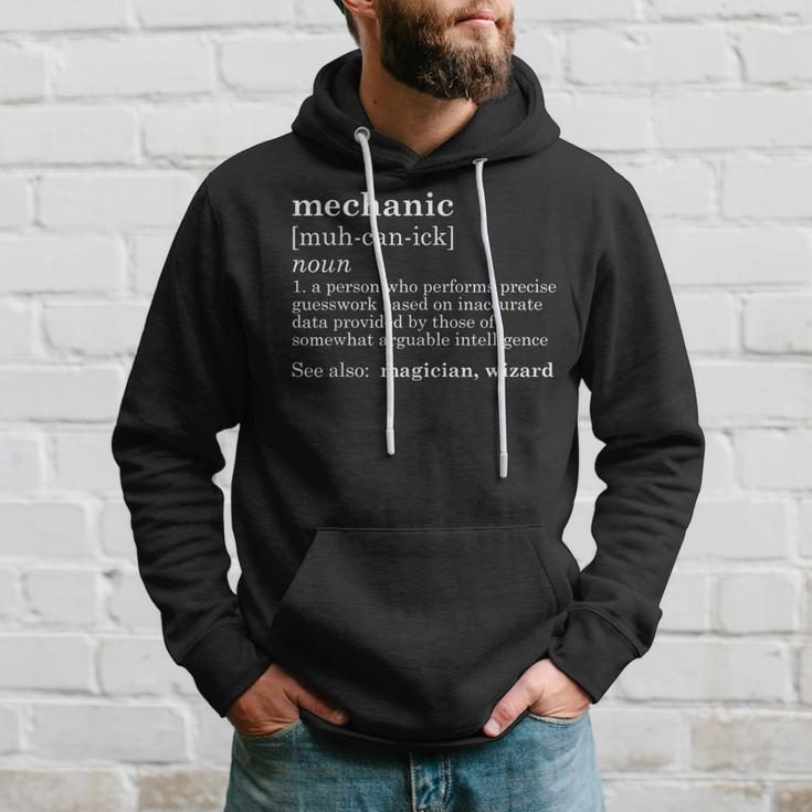 Mechanic Definition Dad Car Guy Garage Fathers Day Gift Hoodie Gifts for Him