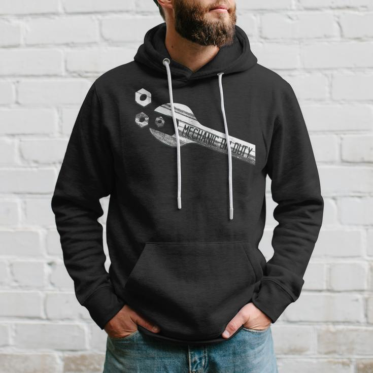 Mechanic On Duty Wrench And Nuts Hoodie Gifts for Him