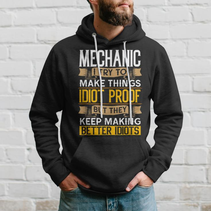 Mechanic Sarcastic Graphic Funny Repair Shop Hoodie Gifts for Him