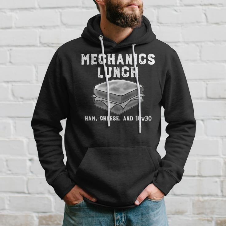 Mechanics Lunch Ham Cheese And 10W30 Funny Hot Rod Hoodie Gifts for Him