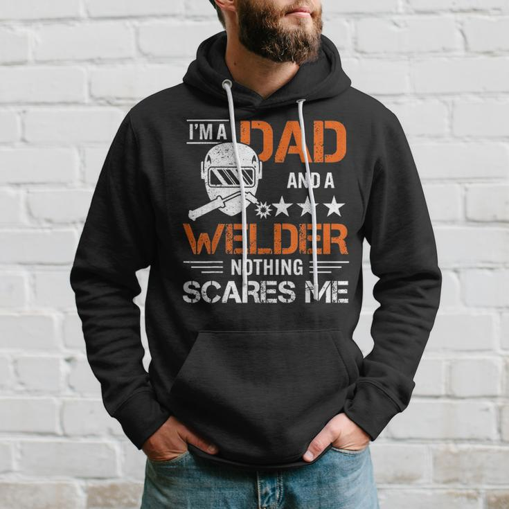 Men Welder Dad Welding Fathers Day Funny Hoodie Gifts for Him