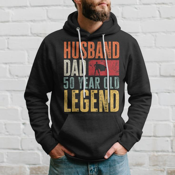 Mens 50Th Birthday Dad Husband Legend Funny Vintage 50 Years Old Hoodie Gifts for Him