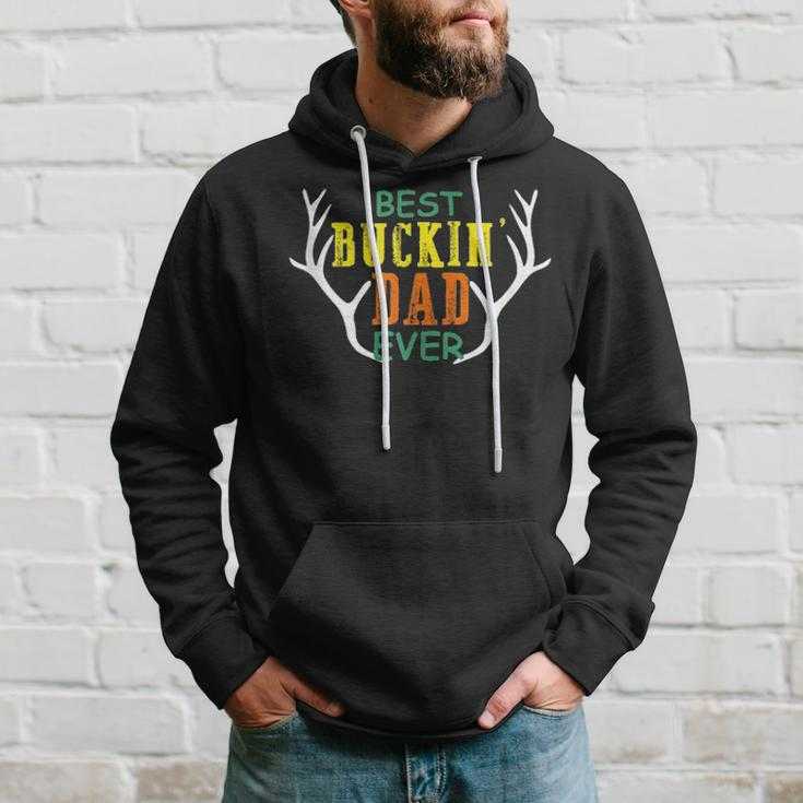 Mens Best Buckin Dad Ever Hunting Fathers Day Birthday Gift Hoodie Gifts for Him