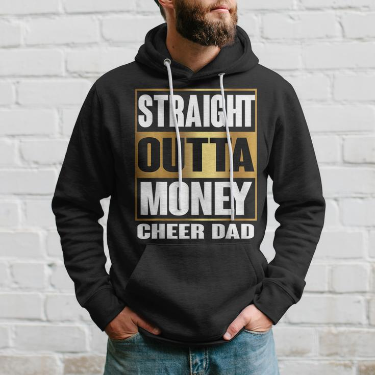 Mens Cheer Dad Straight Outta Money Gift Dance Cheerleader Hoodie Gifts for Him