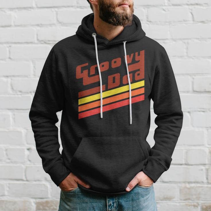 Mens Classic Vintage Retro 70S Groovy Dad Hoodie Gifts for Him