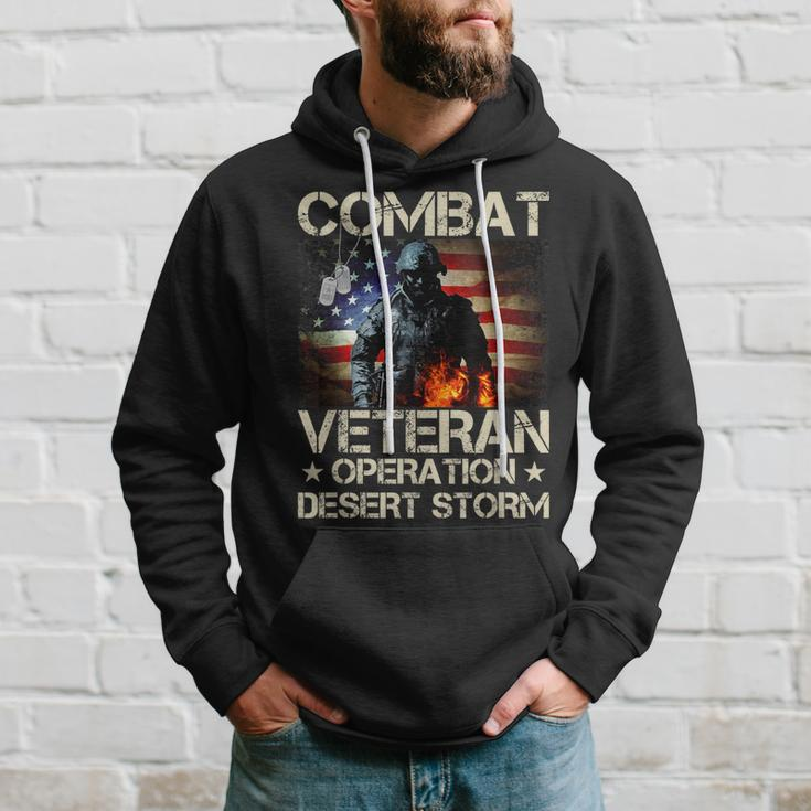Mens Combat Veteran Operation Desert Storm Soldier Hoodie Gifts for Him