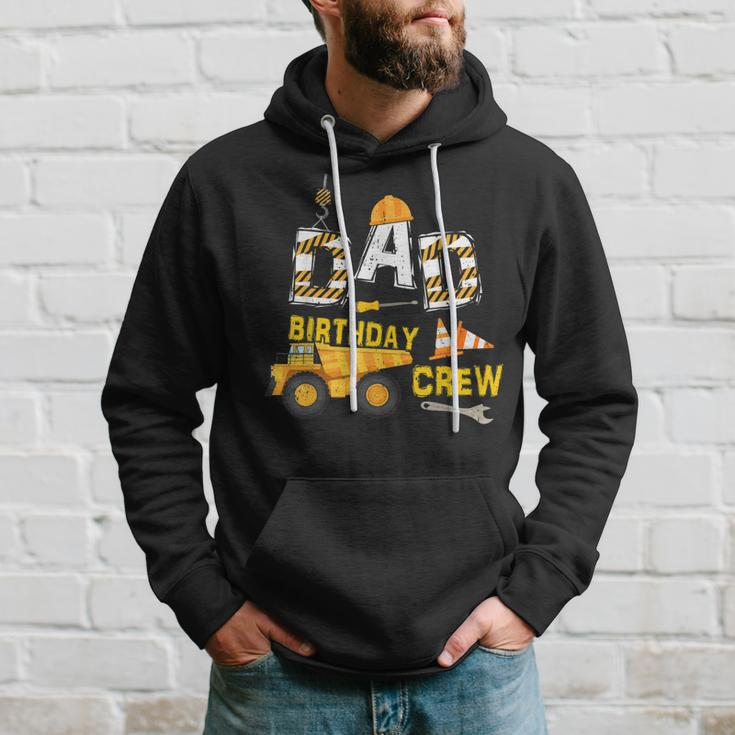 Mens Dad Birthday Crew Funny Construction Birthday Party  Hoodie Gifts for Him