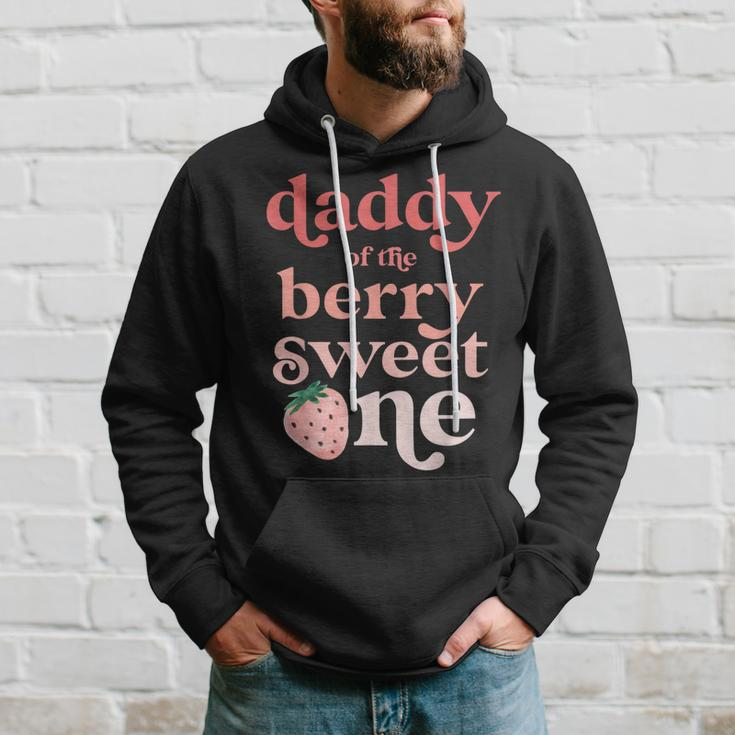 Mens Daddy Of The Berry Sweet One Strawberry First Birthday 1St Hoodie Gifts for Him