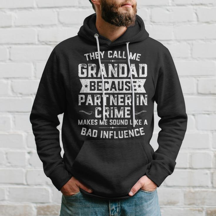 Mens Fathers Day They Call Me Grandad Because Partner In Crime Hoodie Gifts for Him