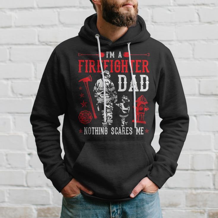 Mens Firefighter Dad Fire Rescue Fire Fighter Hoodie Gifts for Him