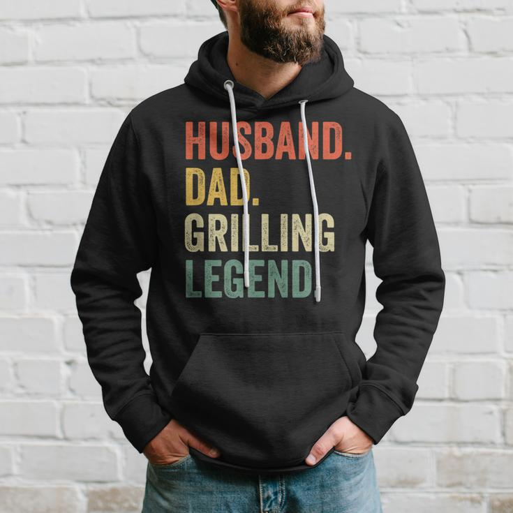 Mens Grilling Bbq Father Funny Husband Grill Dad Legend Vintage Hoodie Gifts for Him