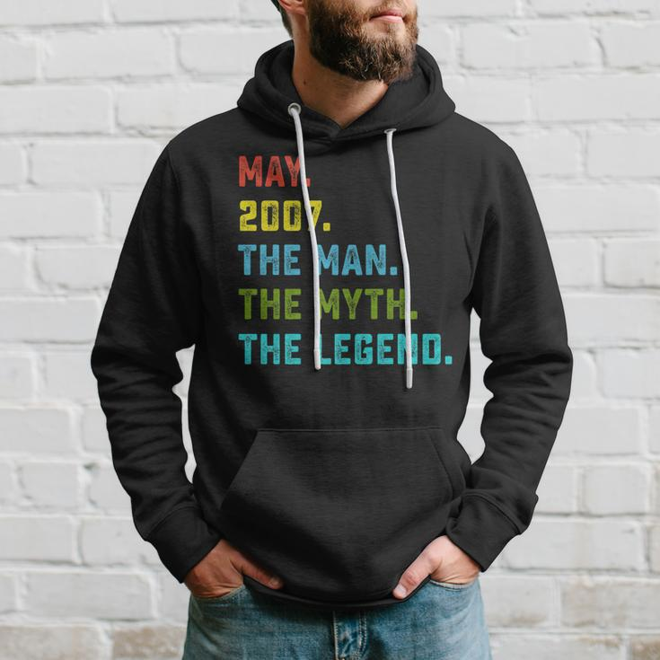 Mens Man Myth Legend May 2007 16Th Birthday Gift 16 Years Old Hoodie Gifts for Him