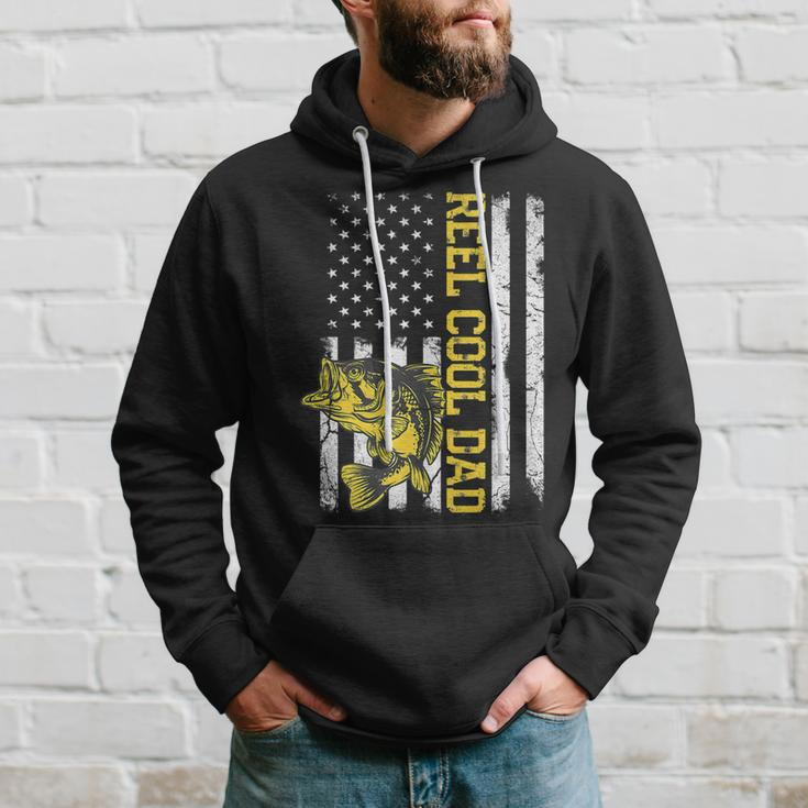 Mens Reel Cool Dad Fishing Fathers Day 4Th Of July   Hoodie Gifts for Him
