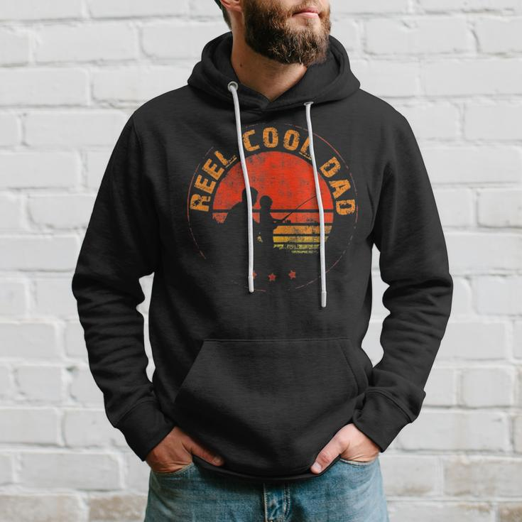 Mens Retro Reel Cool Dad Fishing Daddy Vintage Fathers Day Gift Hoodie Gifts for Him
