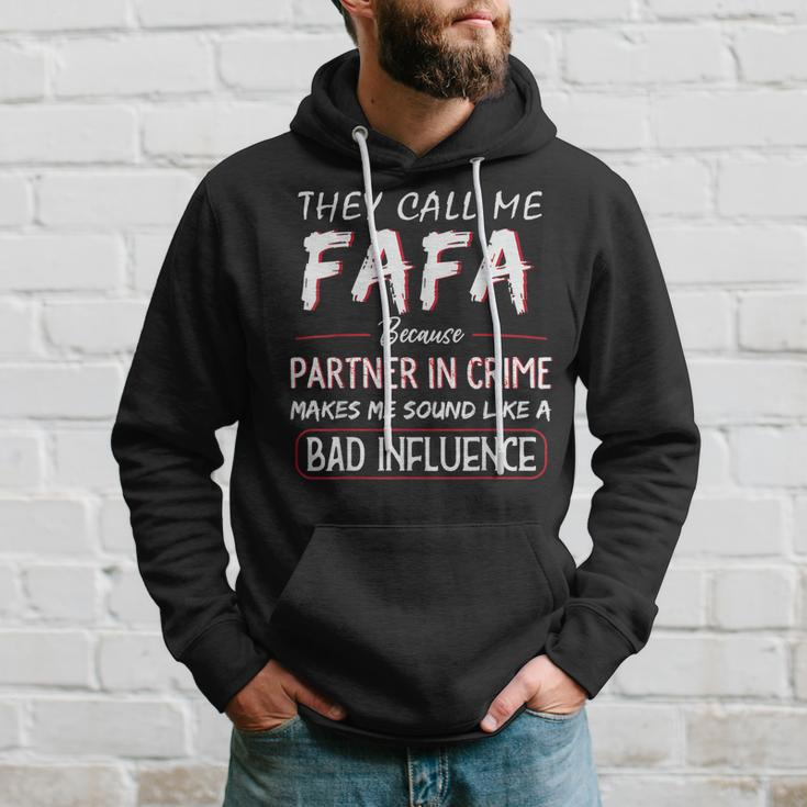Mens They Call Me Fafa Because Partner In Crime Funny Fathers Day Men Hoodie Graphic Print Hooded Sweatshirt Gifts for Him