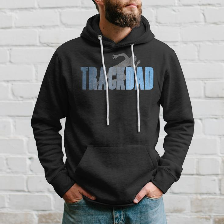 Mens Track Dad Track & Field Runner Cross Country Running Father Hoodie Gifts for Him