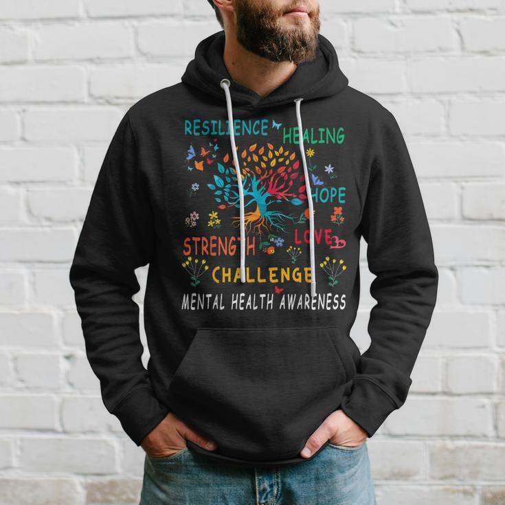 Mental Health Awareness Tree Of Life Hope Hoodie Gifts for Him