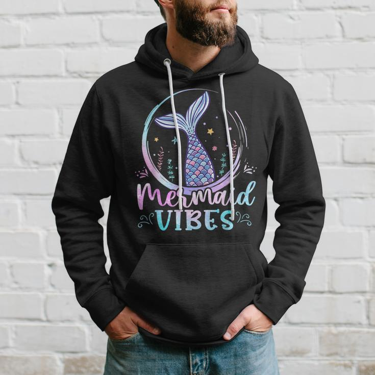 Mermaid Vibes Birthday Mermaid Tail Women Girls Party Squad Hoodie Gifts for Him
