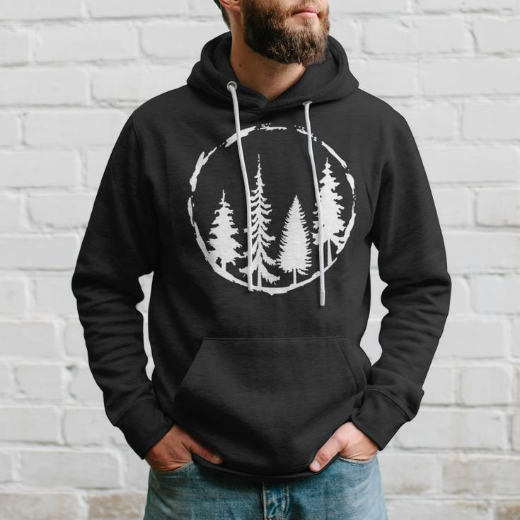 Minimalist Tree Design Forest Outdoors And Nature Graphic Hoodie Gifts for Him