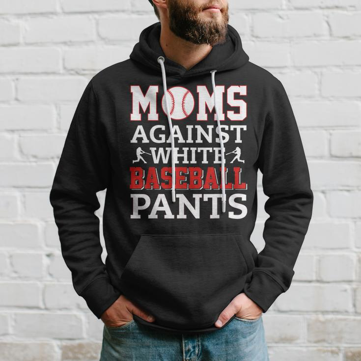 Moms Against White Baseball Pants Funny Baseball Mom Women Hoodie Gifts for Him