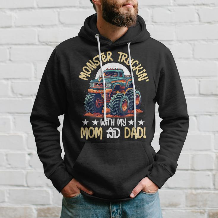 Monster Truck Toddler Monster Truckin With My Mom And Dad Hoodie Gifts for Him