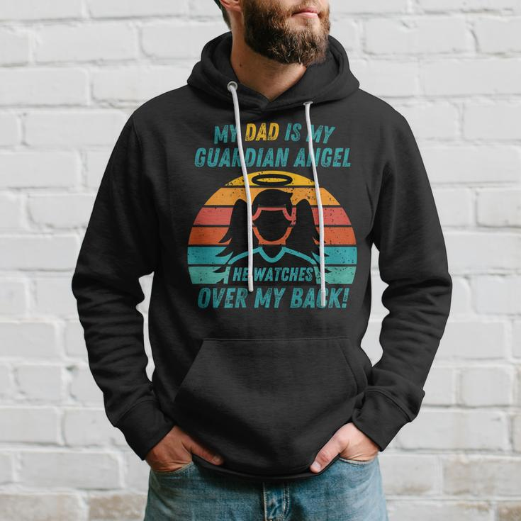 My Dad Is My Guardian Angel Retro Style Hoodie Gifts for Him