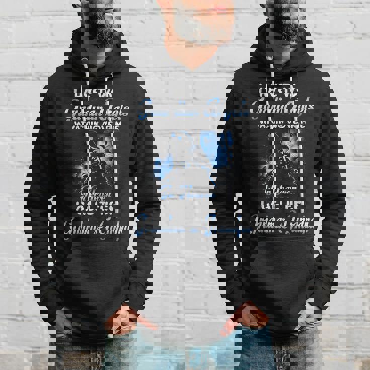 My Grandma & Grandpa Are Guardian Angels In Heaven Memorial Hoodie Gifts for Him