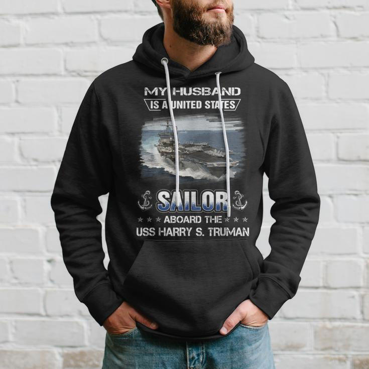 My Husband Is A Sailor Aboard The Uss Harry S Truman Cvn 75 Hoodie Gifts for Him