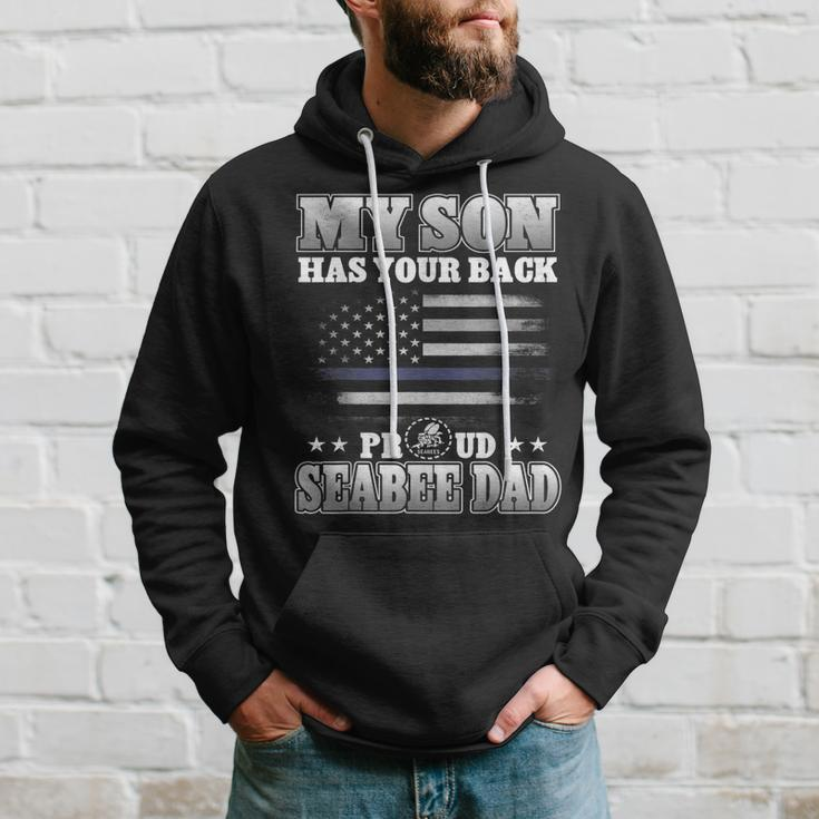 My Son Has Your Back Proud Seabee Dad Military Gifts Hoodie Gifts for Him