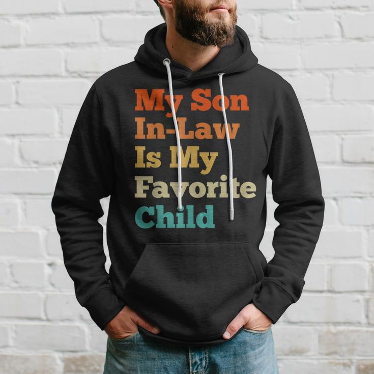 My Son In Law Is My Favorite Child Funny Family Mother Dad Hoodie Gifts for Him