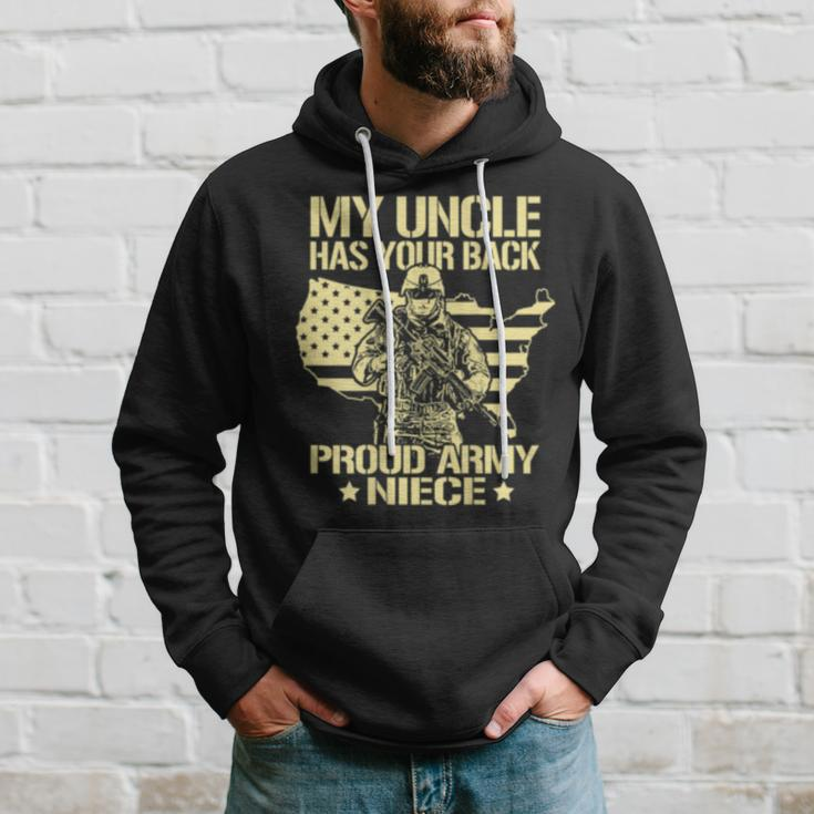 My Uncle Has Your Back - Patriotic Proud Army Niece Gift Hoodie Gifts for Him