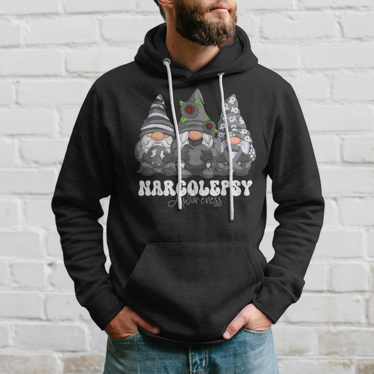 Narcolepsy Awareness Month Gray Ribbon Gnomies Hoodie Gifts for Him