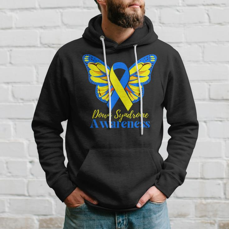 National Down Syndrome Day Awareness Butterfly Kids Mom Dad Hoodie Gifts for Him