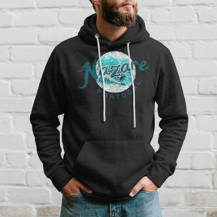 Nazare Portugal Big Wave Surfing Vintage Hoodie Gifts for Him