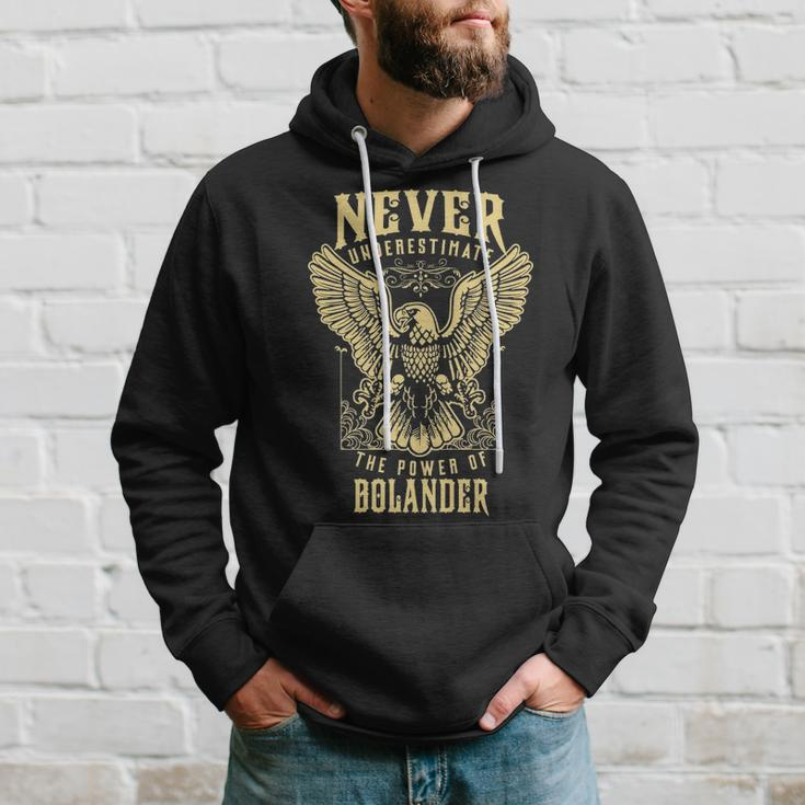 Never Underestimate The Power Of Bolander Personalized Last Name Hoodie Gifts for Him